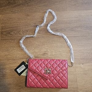 Badgley Mischka Red Quilted Bag